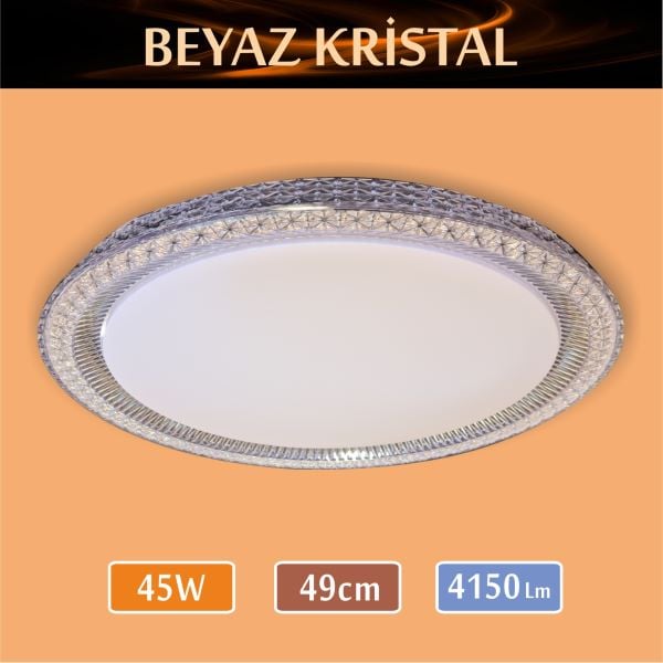 Sıva Üstü Led Panel Gümüş Kristal