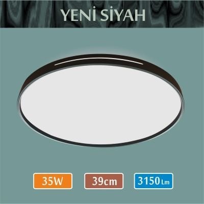 Sıva Üstü Led Panel 35W Yeni Siyah