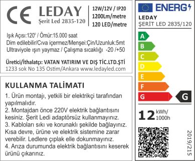 120 Ledli Şerit Led