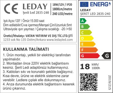 Şerit Led 240 Ledli