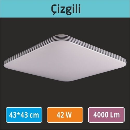 Sıva Üstü Led Panel 43x43 Çizgili