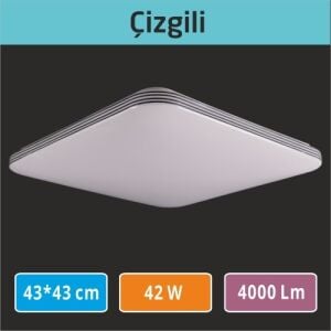 Sıva Üstü Led Panel 43x43 Çizgili
