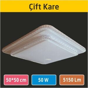 Sıva Üstü Led Panel 50x50 Çift Kare
