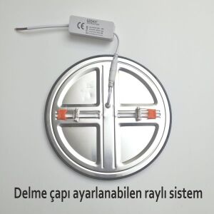 8W Led Panel Spot Siyah