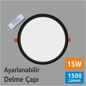 15W Led Panel Spot (Siyah)