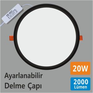 20W Led Panel Spot (Siyah) | Uygun Fiyat-Üstün Kalite
