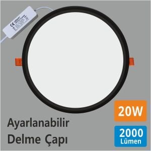 20W Led Panel Spot (Siyah)