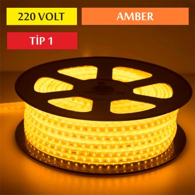 220V Şerit Led Tip 1 Amber