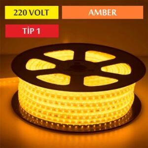 220V Şerit Led Tip 1 Amber