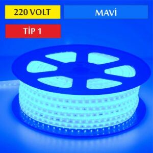 220V Şerit Led Tip 1 Mavi
