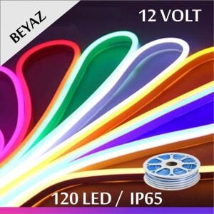 12 Volt Neon Şerit Led Beyaz