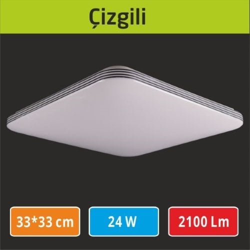 Sıva Üstü Led Panel 33x33 Çizgili