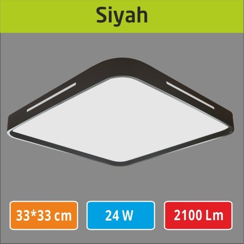 Sıva Üstü Led Panel 33x33 Siyah | Uygun Fiyat-Üstün Kalite