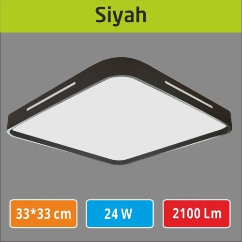 Sıva Üstü Led Panel 33x33 Siyah