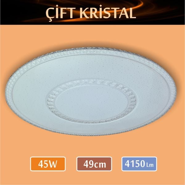 Sıva Üstü Led Panel Çift Kristal