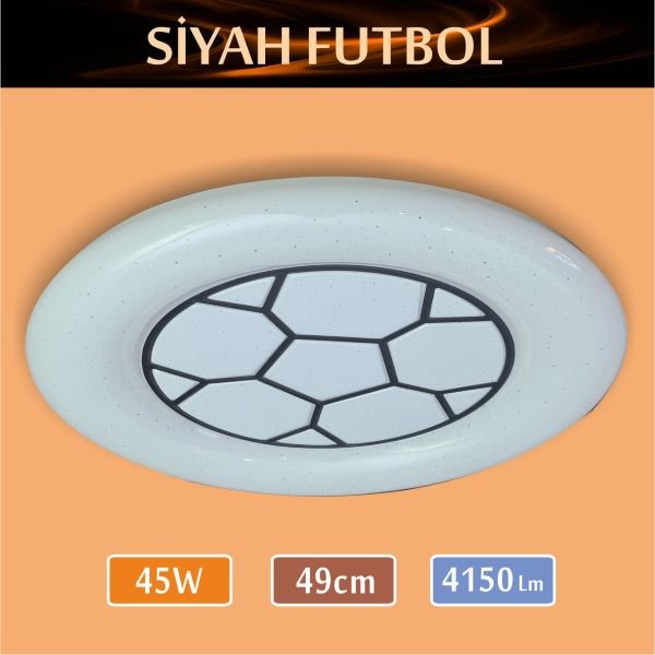 Sıva Üstü Led Panel Siyah Futbol