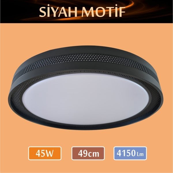 Sıva Üstü Led Panel Siyah Motif