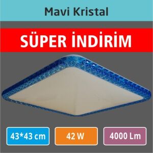 Sıva Üstü Led Panel 43x43 Mavi