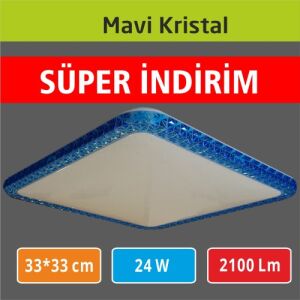 Sıva Üstü Led Panel 33x33 Mavi