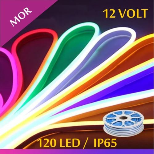 12 Volt Neon Şerit Led Mor