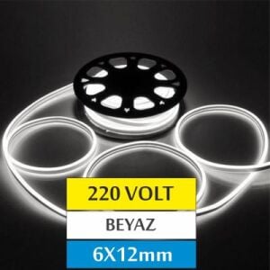 220 Volt Neon Led Beyaz 6x12mm