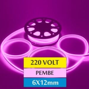220 Volt Neon Led Pembe 6x12mm