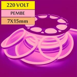 220 Volt Neon Led Pembe 7x15mm