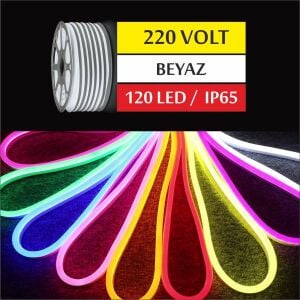 220 Volt Neon Led Beyaz 7x15mm