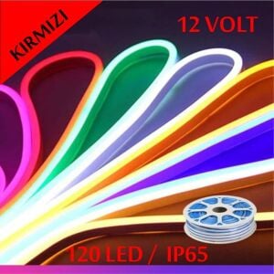 12 Volt Neon Şerit Led Kırmızı