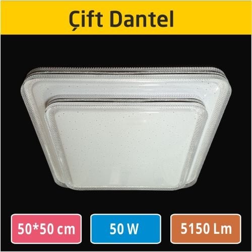 Sıva Üstü Led Panel 50x50 Çift Dantel