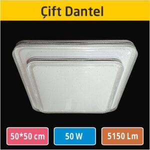 Sıva Üstü Led Panel 50x50 Çift Dantel