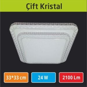 Sıva Üstü Led Panel 33x33 Çift Kristal