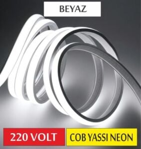 COB YASSI NEON LED 220V - Beyaz