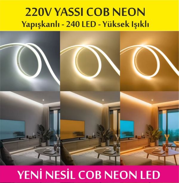 COB YASSI NEON LED 220V - Amber