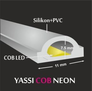 COB YASSI NEON LED 220V - Günışığı 3000K