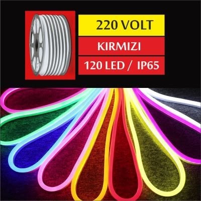 220 Volt Neon Led Kırmızı 7x15mm