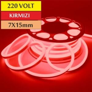 220 Volt Neon Led Kırmızı 7x15mm