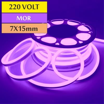 220 Volt Neon Led Mor 7x15mm