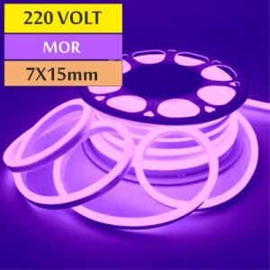 220 Volt Neon Led Mor 7x15mm