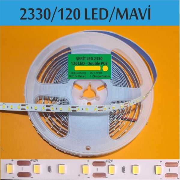 120 Led 2330 Şerit Led Mavi