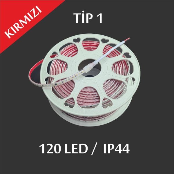 220V Şerit Led Tip 1 Kırmızı