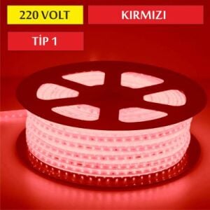 220V Şerit Led Tip 1 Kırmızı