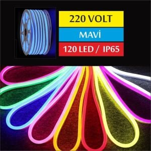 220 Volt Neon Led MAVİ 7x15 mm