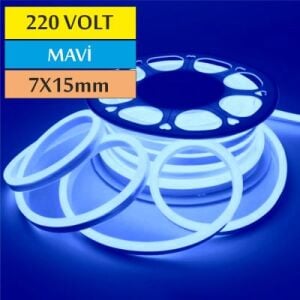 220 Volt Neon Led MAVİ 7x15 mm