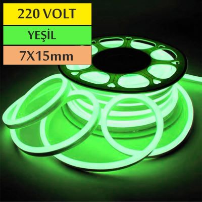 220 Volt Neon Led YEŞİL 7x15 mm