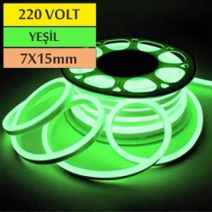 220 Volt Neon Led YEŞİL 7x15 mm