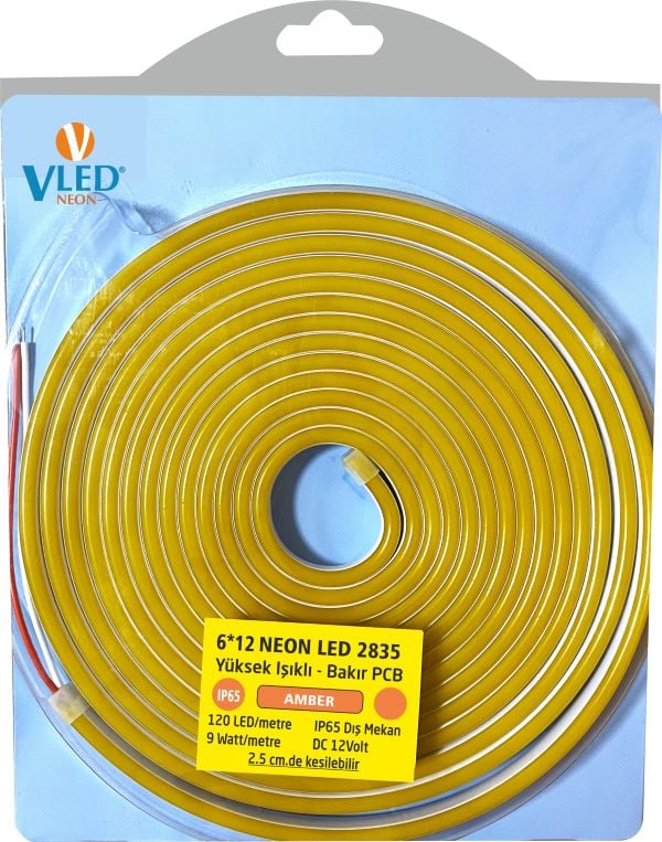 12 Volt Neon Led Amber (5 Metre)